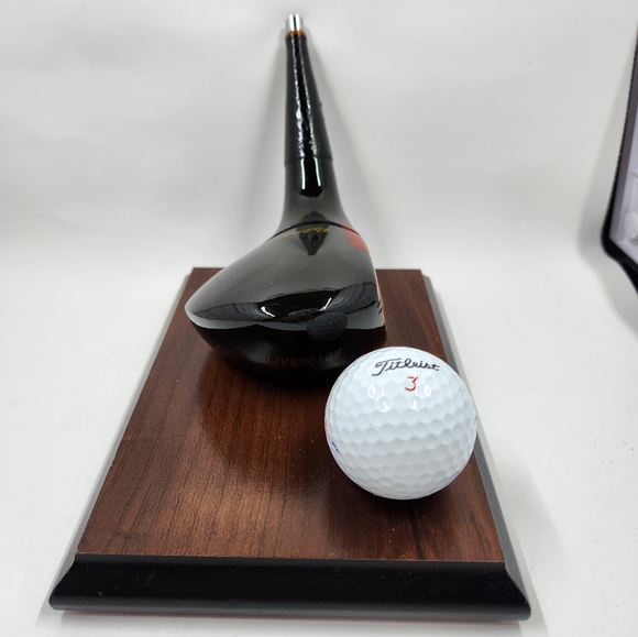 Vintage Arnold PALMER Golf Club Business Card Holder Titleist Ball Office Decor - Picture 10 of 15